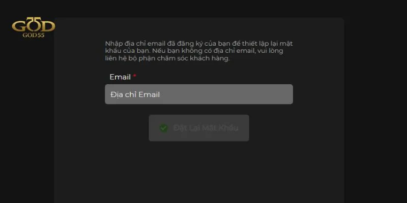 Liên hệ ngay nhà cái khi quên mật khẩu đăng nhập God55