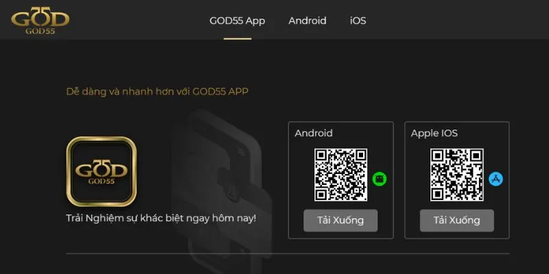Tải app God55 nhanh chóng chỉ với các bước đơn giản